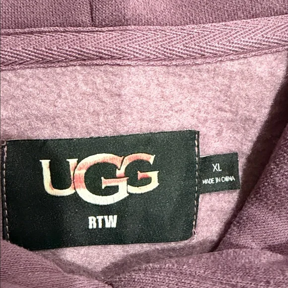 UGG Rey fluffy logo hoodie XL - Picture 4 of 9